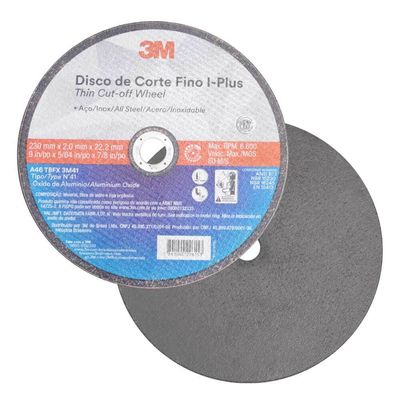 DISCO DE CORTE METAL/INOX 3M I-PLUS 230 X 2,0 X 22MM